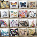 Axyaa Butterfly Printed Couch Cushion Cover 45x45cm Home Decor Pillowcase