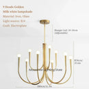 Axyaa French Style Black Golden Iron Chandelier Pendant Lights