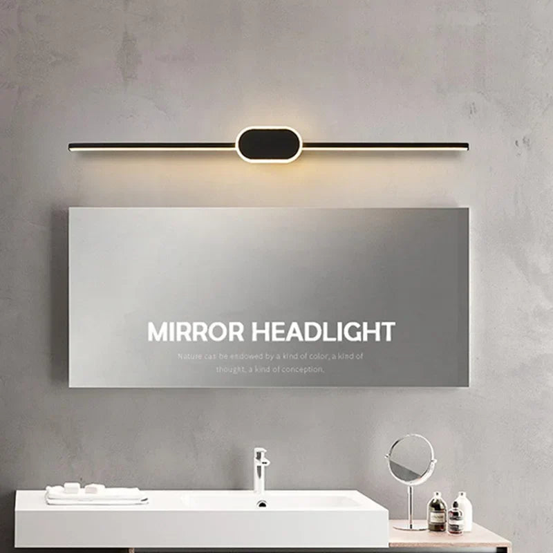 Axya LED Bathroom Wall Light: Modern Aluminum Bath Mirror Lamp with Three Colors