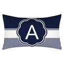 Axyaa Blue Stripe Pillowcase 30X50 for Sofa Chair Decor