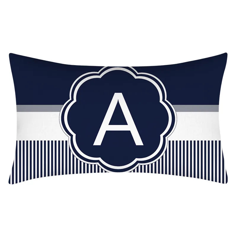 Axyaa Blue Stripe Pillowcase 30X50 for Sofa Chair Decor