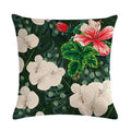 Axyaa Floral Bird Linen Pillowcase 45*45cm for Home Decor and Comfort