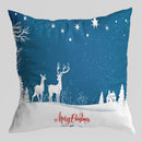 Axyaa Christmas Snowflake & Deer Pillow Covers - Sofa Bedroom Car Cushion Cover