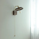 Axyaa Vintage Copper LED Wall Sconce with Pull Chain Switch