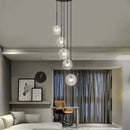 Axyaa Glass Ball Chandelier: Luxury Pendant Lighting for Lobby, Restaurant Decor, Stairs & Dining Room