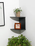 Axyaa Burlywood Wooden Corner Shelf: Boho Style Storage & Room Décor Organiser