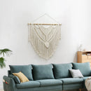 Bohemian Style Handwoven Tassel Cotton Tapestry by Axyaa for Home Decor