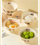 Axyaa Ceramic Couple Yogurt Bowl, Elegant Tableware for Home, Kids Rice Bowl