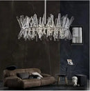 Axyaa Crystal Glass Round Chandelier: Modern, Minimalist, Creative Art Bedroom Lamps