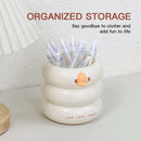 Axyaa Duck Pen Holder Organizer Plastic Cups Makeup Brush Storage Pot