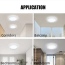 Axyaa Ultra Thin Round Crystal Ceiling Lamp - Cool White Light