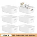 Axyaa Plastic Container Organizer Crate for Office, Kitchen Cabinet Storage