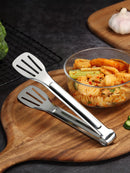 Axyaa Stainless Steel Food Tongs: Non Slip Kitchen Cooking Tool