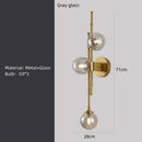 Axyaa Modern G9 Bubble Glass Wall Light with Gold Metal Sconce