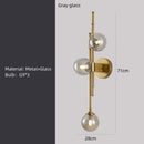 Axyaa Bubble Glass Wall Sconce with Gold Metal - Modern G9 Bulb Light for Home Décor