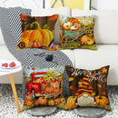 Axyaa Pumpkin Squirrel Print Thanksgiving Pillow Cover 45x45cm Holiday Decor