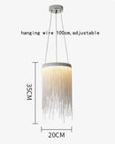 Axyaa Italian Tassel Aluminum Chain Chandelier - LED Pendant Lamp for Home Art Decor