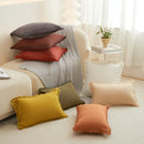 Axyaa Fringed Tassels Cotton Pillow Cover - White Mustard, 45x45cm 30x50cm