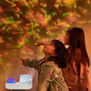 Axyaa Ocean Wave Projector Night Light: 10 Color Waves, 6 Films, 360 Rotation, Timer