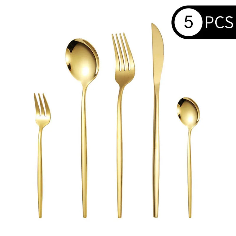 Axyaa Stainless Steel Cutlery Set for Banquet Restaurant Guests