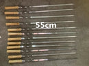 Axya BBQ Skewers: 55cm Long Handle Kebab Grill Stick, Stainless Steel Outdoors Needle.