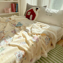 Axyaa Cartoon Print Lambs Wool Blanket: Soft and Cozy Throws for Sofa, Office, and Naps