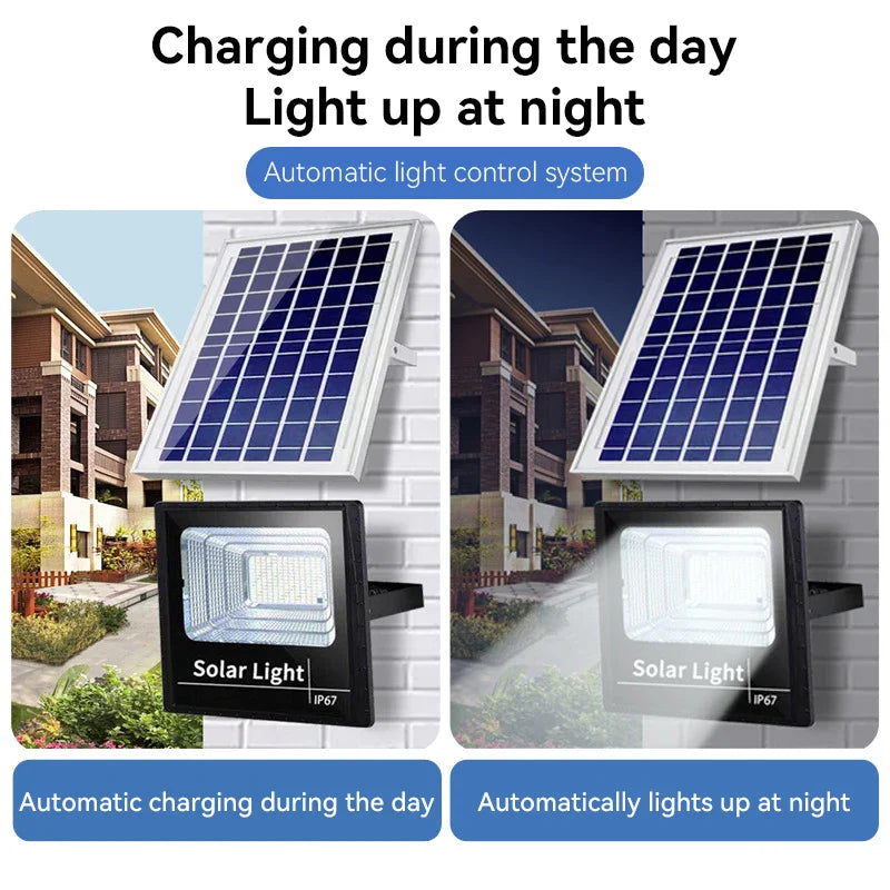 Axyaa Solar LED Floodlight: Waterproof Garden Spotlight with Solar Panel