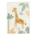 Axyaa Jungle Animals Nursery Canvas Wall Art | Baby Bedroom Decor Lion Zebra Elephant