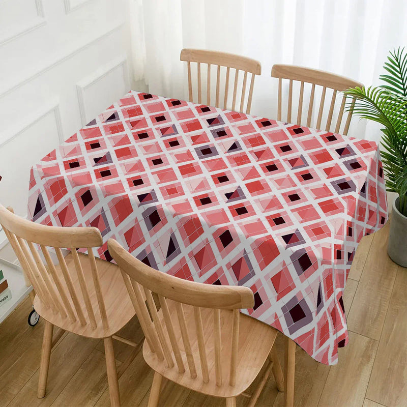 Axyaa Waterproof Geometric Plaid Stripes Tablecloth for Kitchen Home Decor