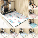 Axyaa Non-Slip Absorbent Kitchen Counter Mat - Cute Animal Design Mats