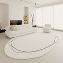 Axyaa Plush Cloakroom Rug: Modern Style Irregular Shapes Carpet, Soft Fluffy Floor Mat