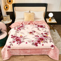 Axyaa Double Layer Winter Thicken Plush Weighted Blanket - Printed Flowers