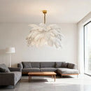 Axyaa Feather Ceiling Lamp LED Chandelier for Modern Nordic Home Decor