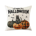 Axyaa Halloween Pumpkin Print Pillowcase 45x45 Cojines Linen Polyester Home Decoration