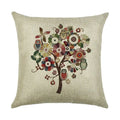 Axyaa Cartoon Pattern Linen Pillowcase - Home Sofa Decorative Cushion Cover