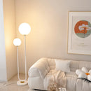 Nordic Double Head Glass Floor Lamp by Axyaa
