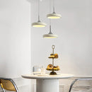 Axyaa White Flying Saucer Pendant Light - Modern LED Droplight for Home & Restaurant