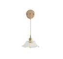 Axyaa Glass LED Wall Light Adjustable Modern Copper Bedside Lamp