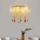 Axyaa Water Drop Tassel Chandelier: Luxury LED Home Decor Fixture