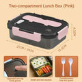 Axyaa Portable Lunch Box Set with Utensils and Microwave-Safe Container