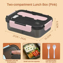 Axyaa Portable Lunch Box Set with Utensils and Microwave-Safe Container