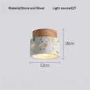 Axyaa Stone Travertine Ceiling Light Modern Indoor Fixture for Bedroom Hallway Staircase