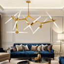 Nordic Branch LED Chandelier, Gold Luxury Lighting for Home Decor - Axyaa