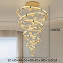 Axyaa Crystal Chandelier Stair Pendant Lamp Living Room Lighting