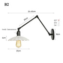 Axyaa Retro Black Wall Lamp with Switch for Living Room and Corridor