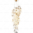 Axyaa Postmodern Gingko Leaf Ceramic Chandelier for Nordic Living Room & Hotel Lobby