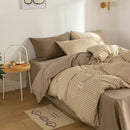 Axyaa Plaid Queen Size Duvet Cover Set with Sheets - High Quality Skin Friendly Bedding