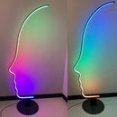 Axyaa Nordic Designer Human Face Art Floor Lamp for Modern Minimalist Living Room