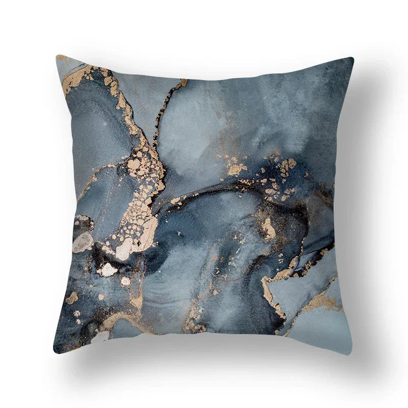 Axyaa Marble Pattern Cushion Cover Set for Home Decor