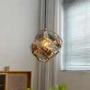 Axyaa Amber Glass LED Pendant Lamp: Industrial Vintage Luxury Hanging Light